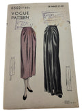 Vogue Sewing Pattern 6502 Vintage Skirt 28 Inch Waist 1948 1940s