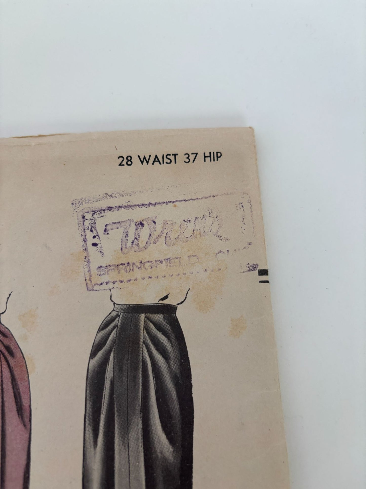 Vogue Sewing Pattern 6502 Vintage Skirt 28 Inch Waist 1948 1940s