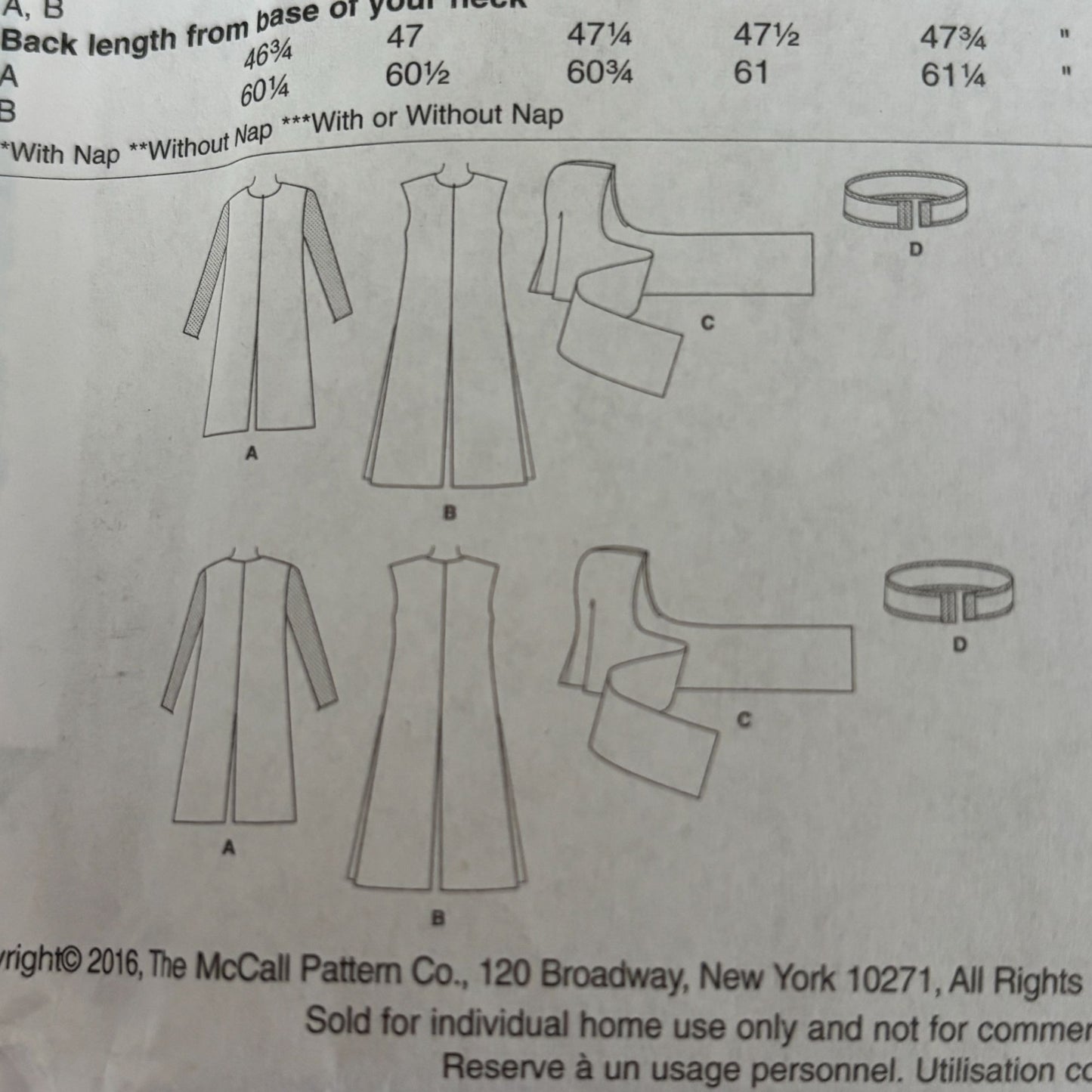 McCalls Sewing Pattern M7422 Mens Hooded Robe Coat Fantasy Costume Medieval Cloak Surcoat Uncut