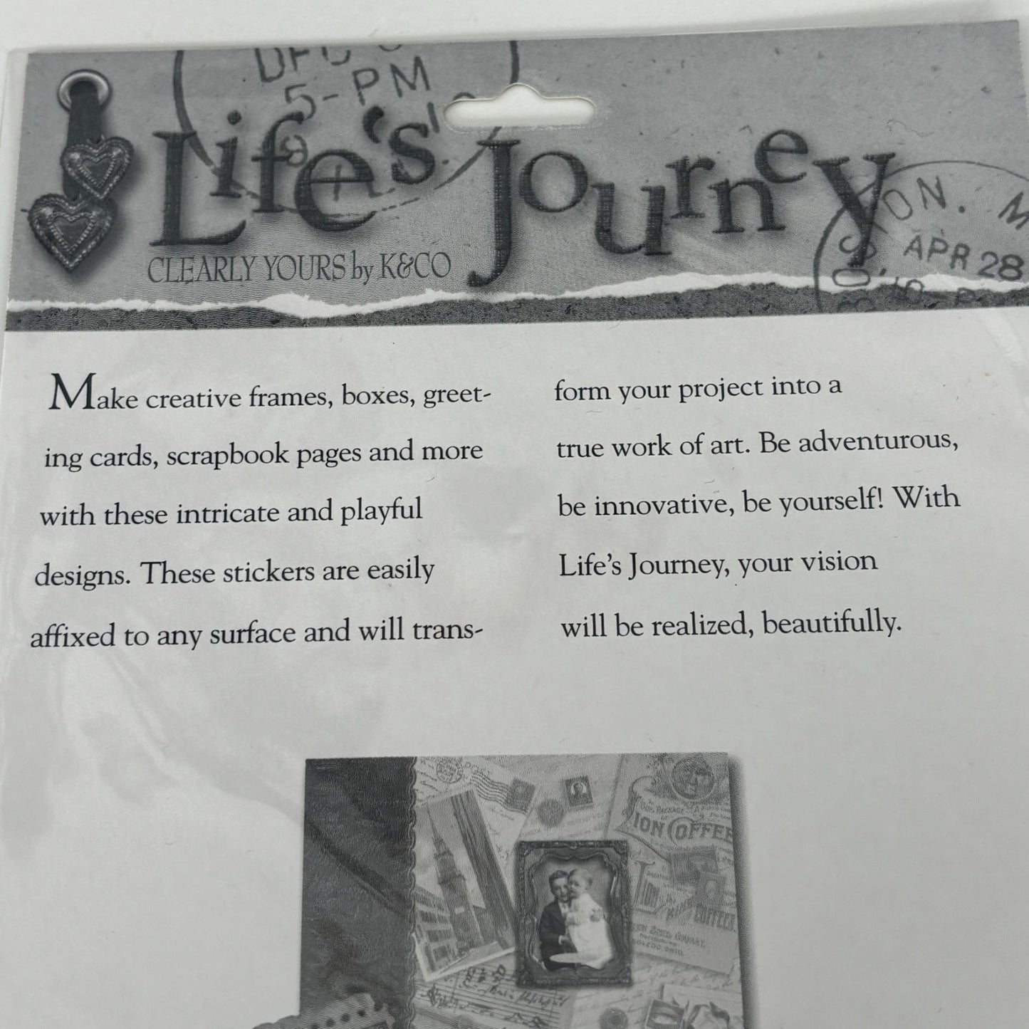 K and Company Lifes Journey Domed Torn Paper Words Stickers Scrapbooking Craft Cardmaking Explore