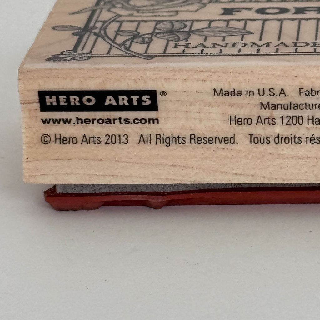 Hero Arts Rubber Stamp For You Handmade with Care Gift Card Maker Crafter Rose
