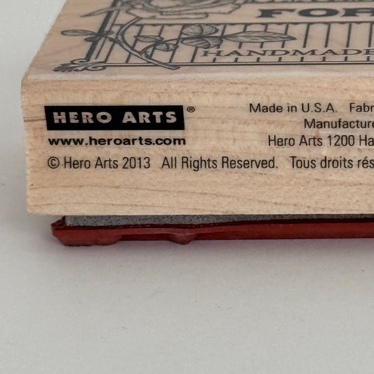 Hero Arts Rubber Stamp For You Handmade with Care Gift Card Maker Crafter Rose