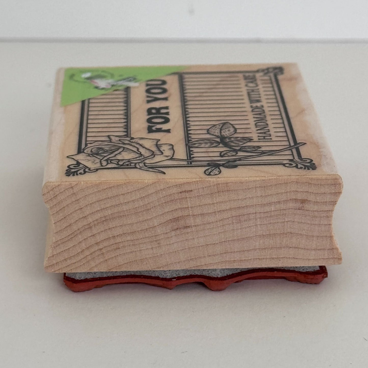Hero Arts Rubber Stamp For You Handmade with Care Gift Card Maker Crafter Rose
