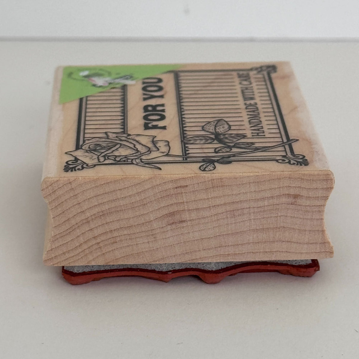 Hero Arts Rubber Stamp For You Handmade with Care Gift Card Maker Crafter Rose