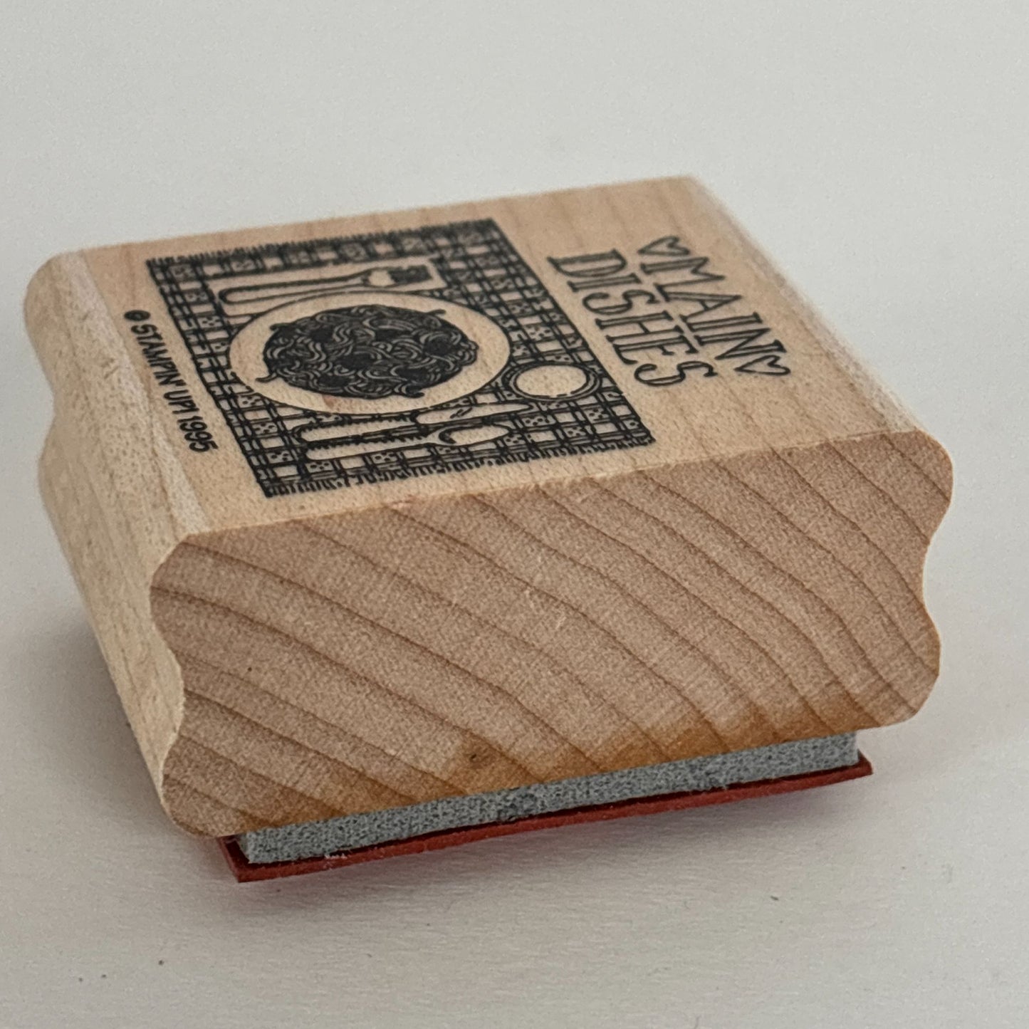 Stampin Up Rubber Stamp Main Dishes Food Kitchen Cooking Recipe Label Card Making