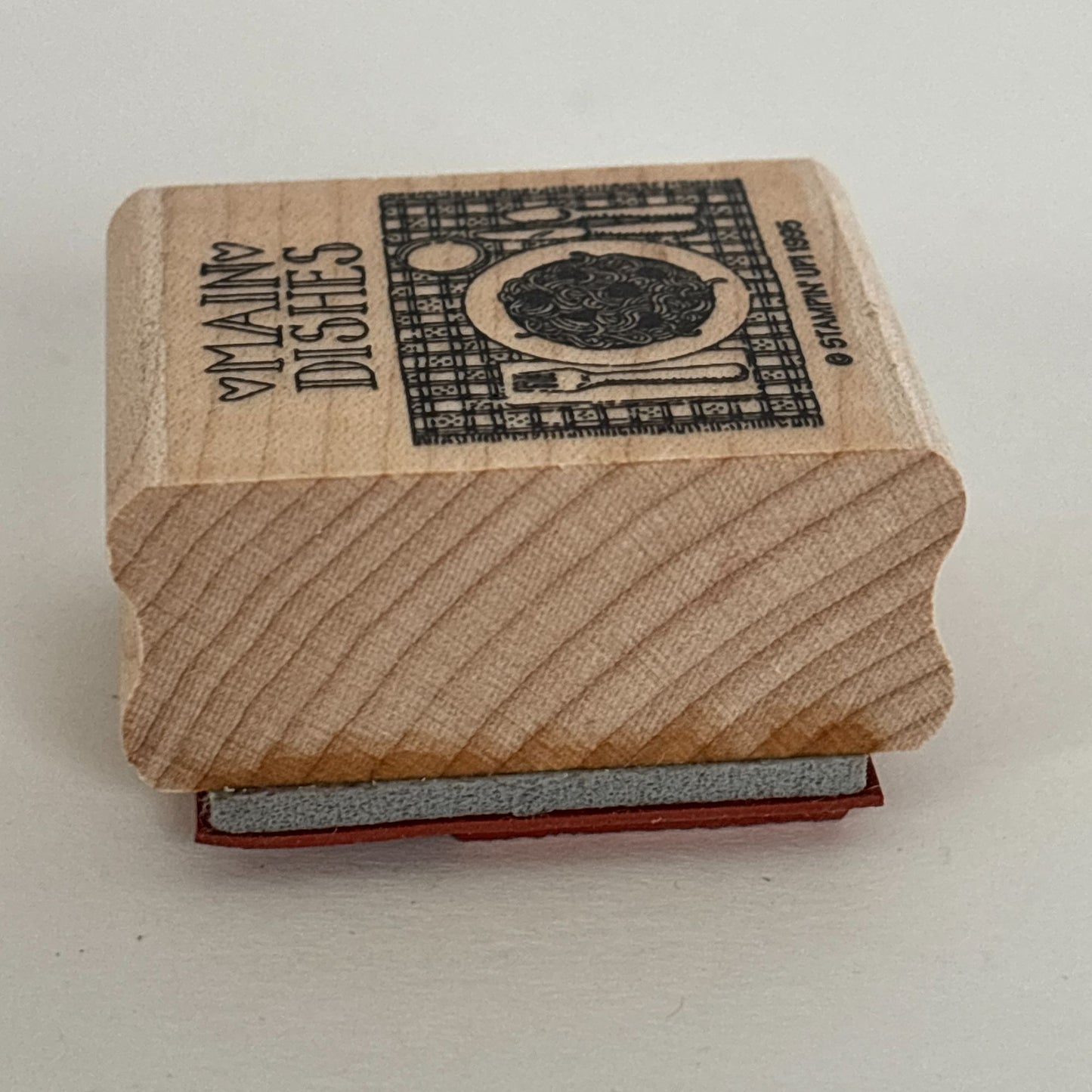 Stampin Up Rubber Stamp Main Dishes Food Kitchen Cooking Recipe Label Card Making