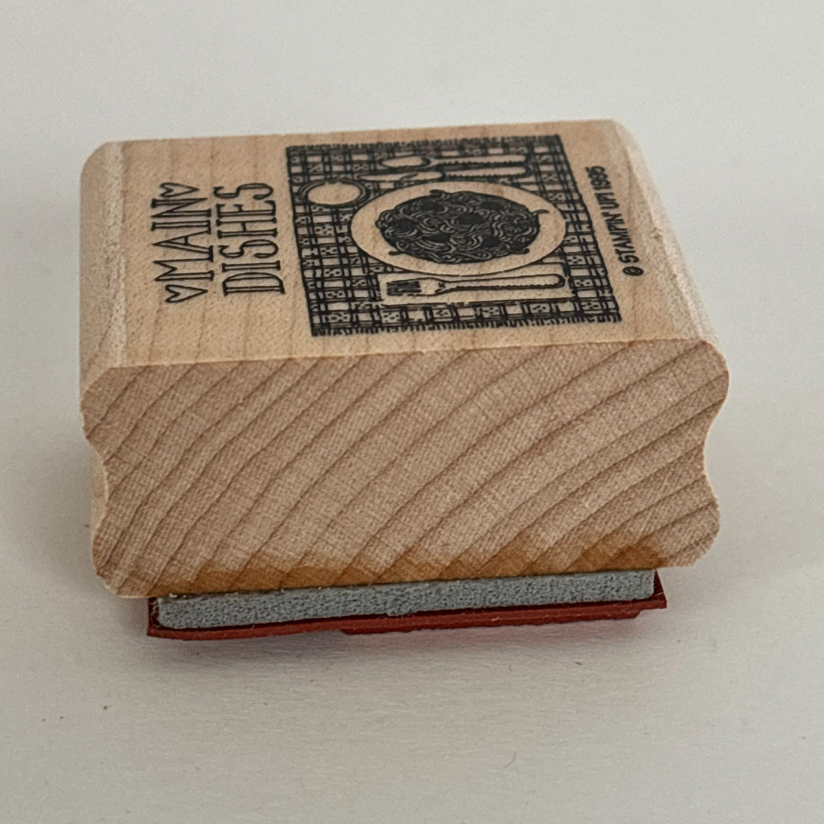 Stampin Up Rubber Stamp Main Dishes Food Kitchen Cooking Recipe Label Card Making