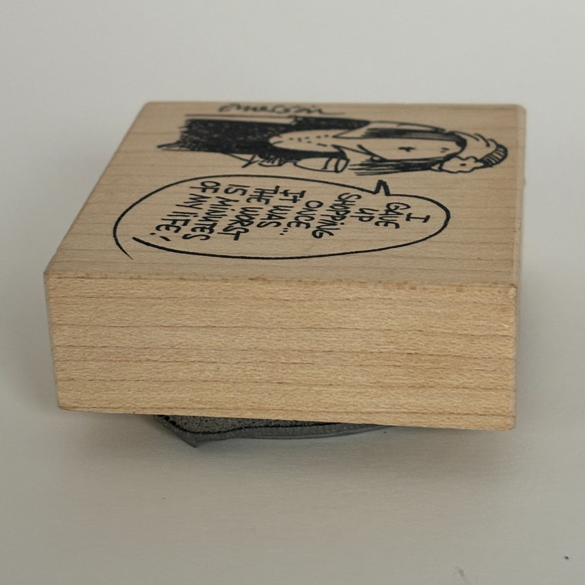 American Art Stamp Rubber Stamp Shopping Humor Funny Emerson Quillin Cardmaking Words Wine Drink