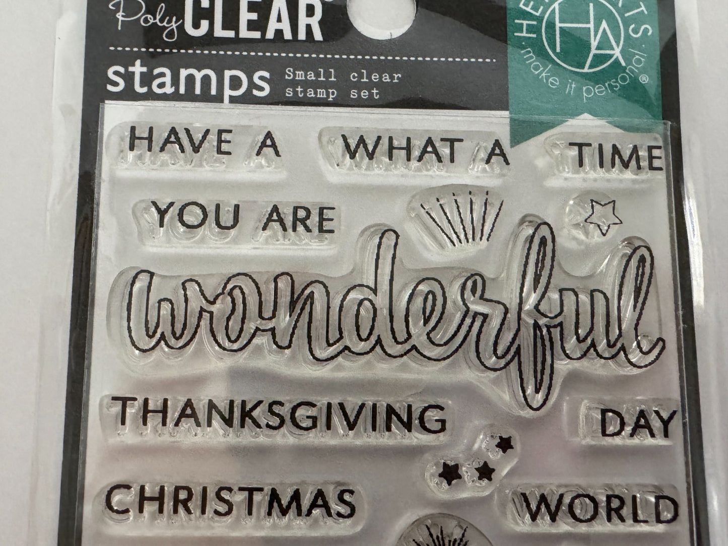 Hero Arts Clear Stamp Set Wonderful Sentiments Thanksgiving Anniversary Holiday