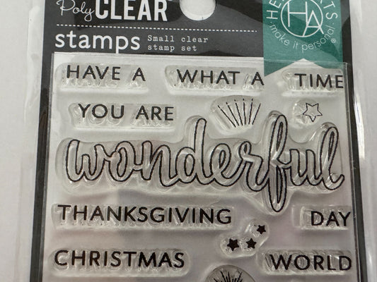 Hero Arts Clear Stamp Set Wonderful Sentiments Thanksgiving Anniversary Holiday