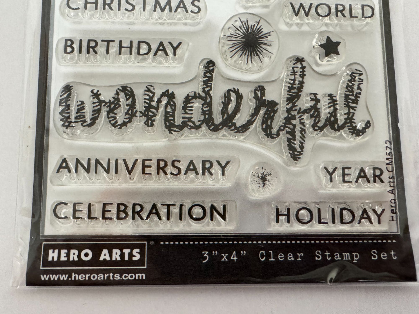 Hero Arts Clear Stamp Set Wonderful Sentiments Thanksgiving Anniversary Holiday