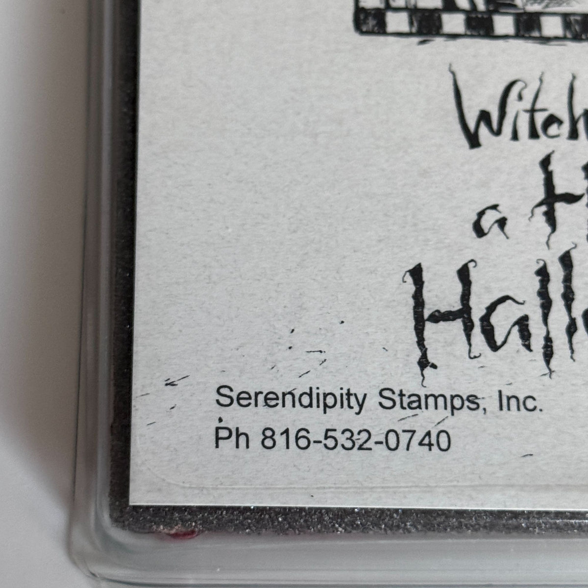 Serendipity Stamps Witch Rubber Stamp Happy Halloween Card Making Pun Caldron