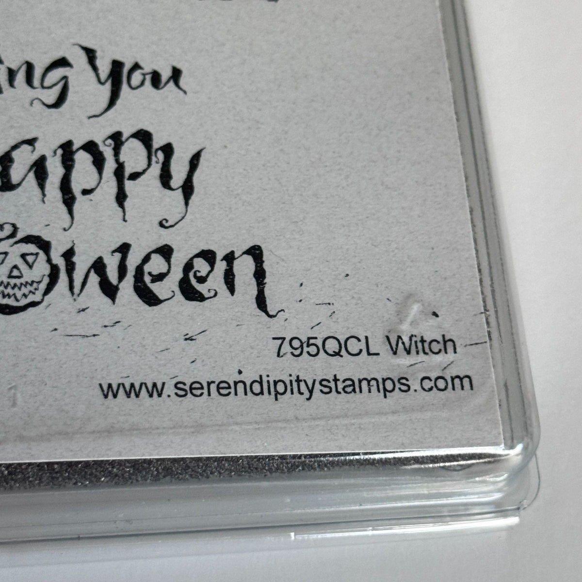 Serendipity Stamps Witch Rubber Stamp Happy Halloween Card Making Pun Caldron