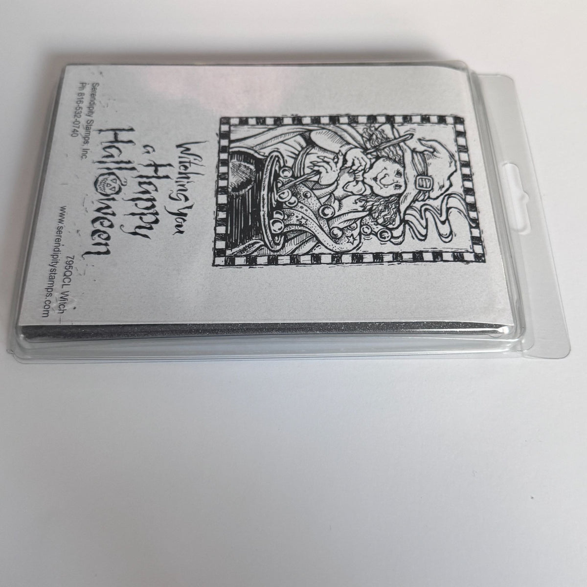 Serendipity Stamps Witch Rubber Stamp Happy Halloween Card Making Pun Caldron