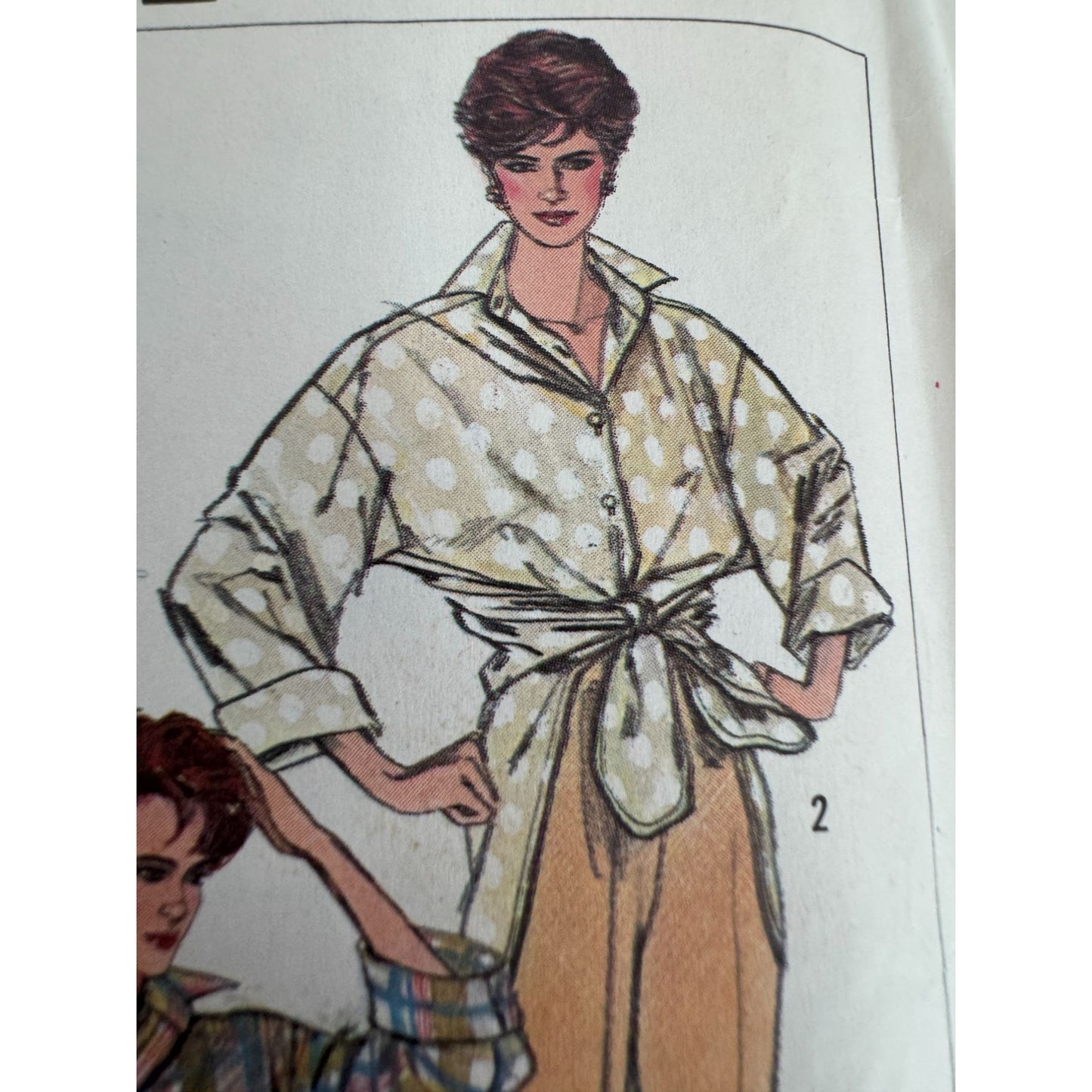 Simplicity Sewing Pattern 7303 Oversized Front Button Shirt Easy to Sew UC 1980s