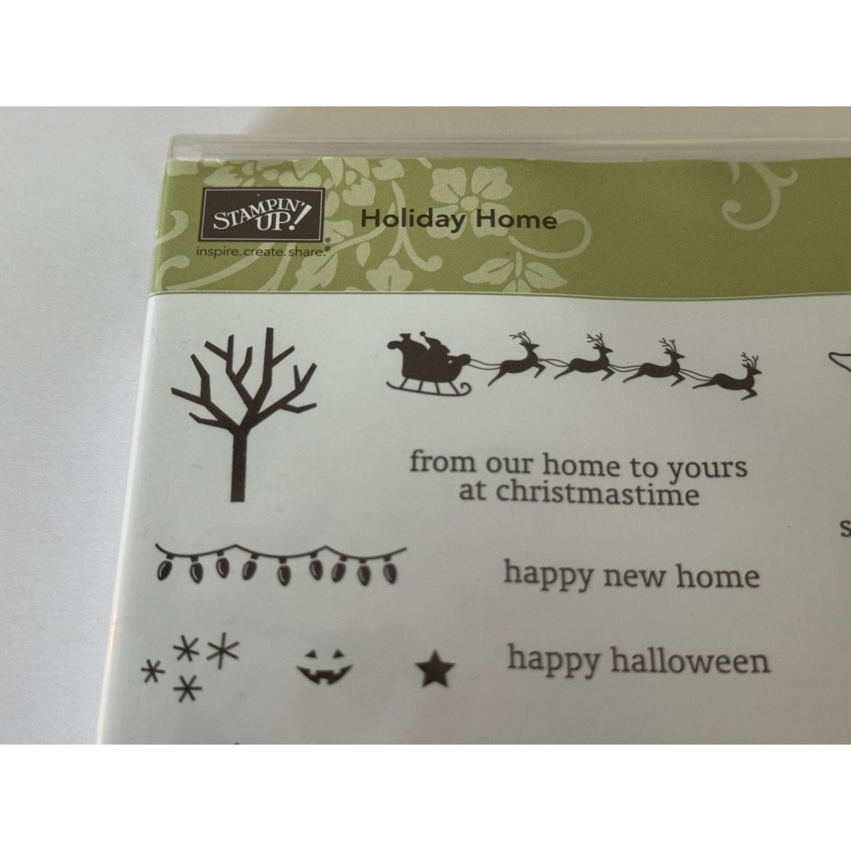 Stampin Up Stamp Set Holiday Home Halloween Christmas House Cardmaking Gift Tags