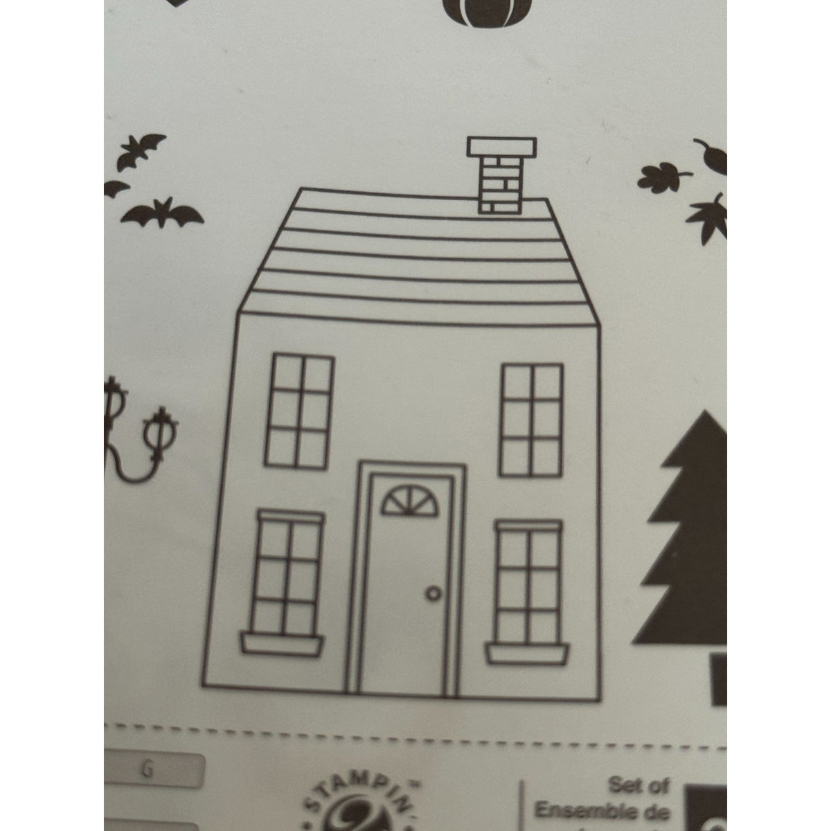 Stampin Up Stamp Set Holiday Home Halloween Christmas House Cardmaking Gift Tags