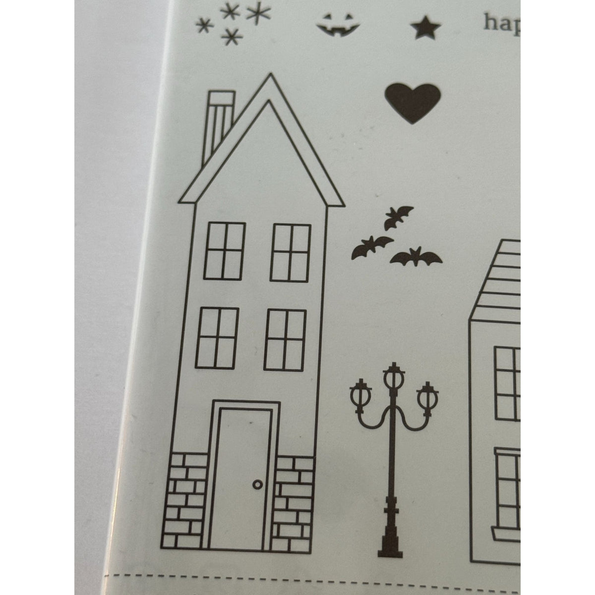 Stampin Up Stamp Set Holiday Home Halloween Christmas House Cardmaking Gift Tags