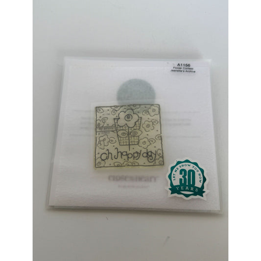 CTMH My Acrylix Acrylic Stamp Flower Confetti A1156 Flower Card Making Sentiment
