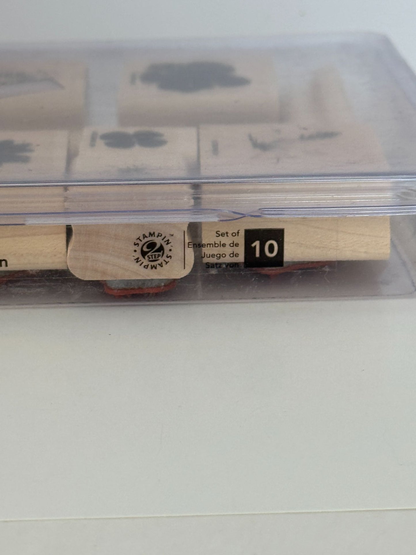 Stampin Up Wood Rubber Stamps Greenhouse Garden Two-Step Flowers Garden Set 10