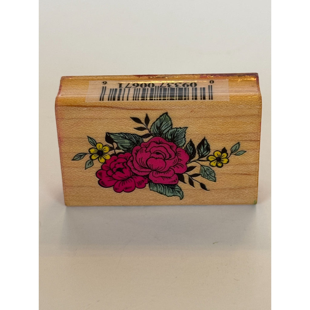 Comotion Rubber Stamp Cabbage Roses Floral Design Mothers Day Card Making Flower