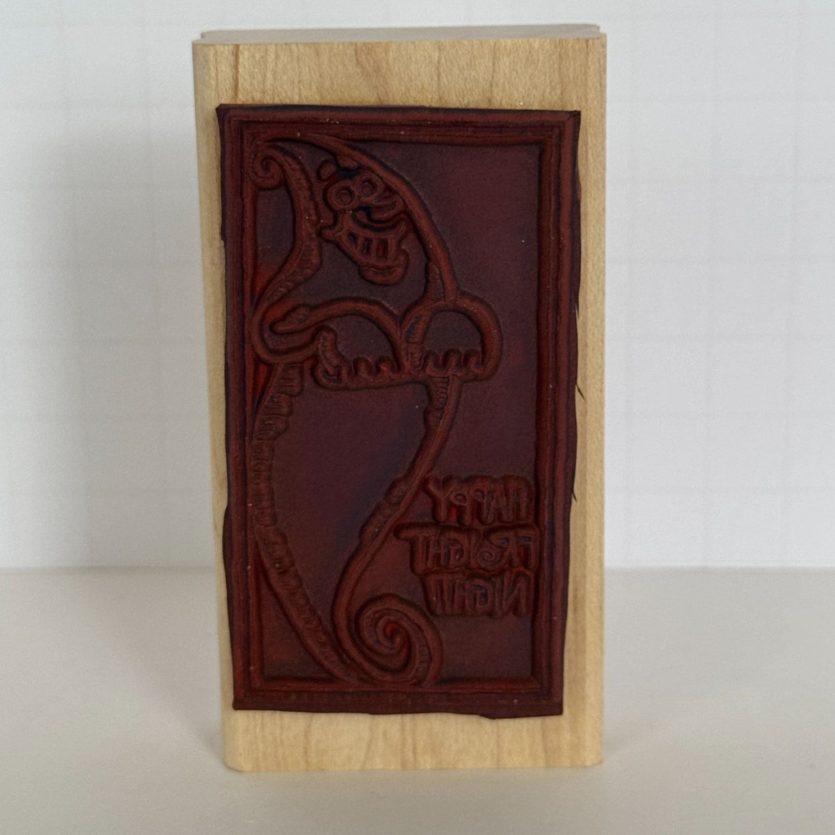 Stampin Up Rubber Stamp Happy Fright Night Ghost Halloween Card Making Words Sentiment Friendly