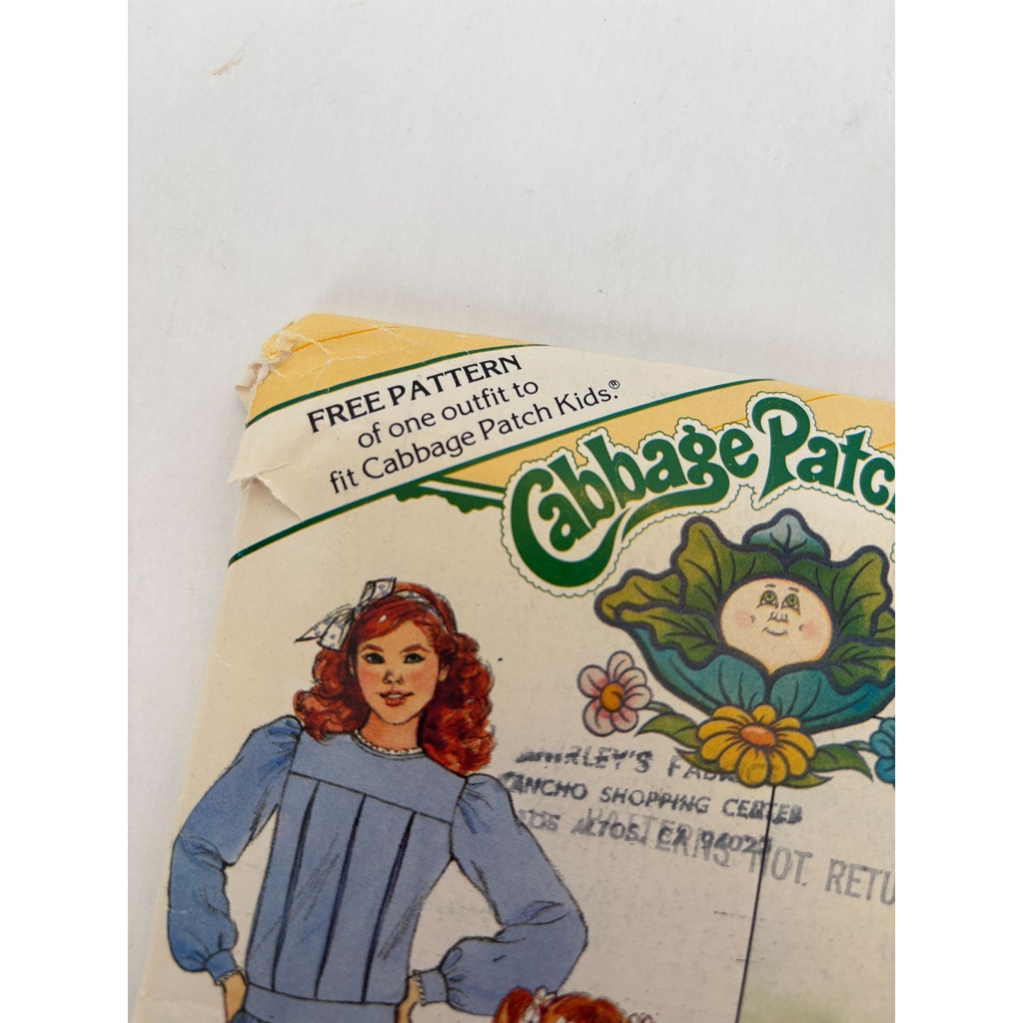 Butterick Sewing Pattern 3140 Cabbage Patch Kids Doll Girls Dress Vintage 1980s