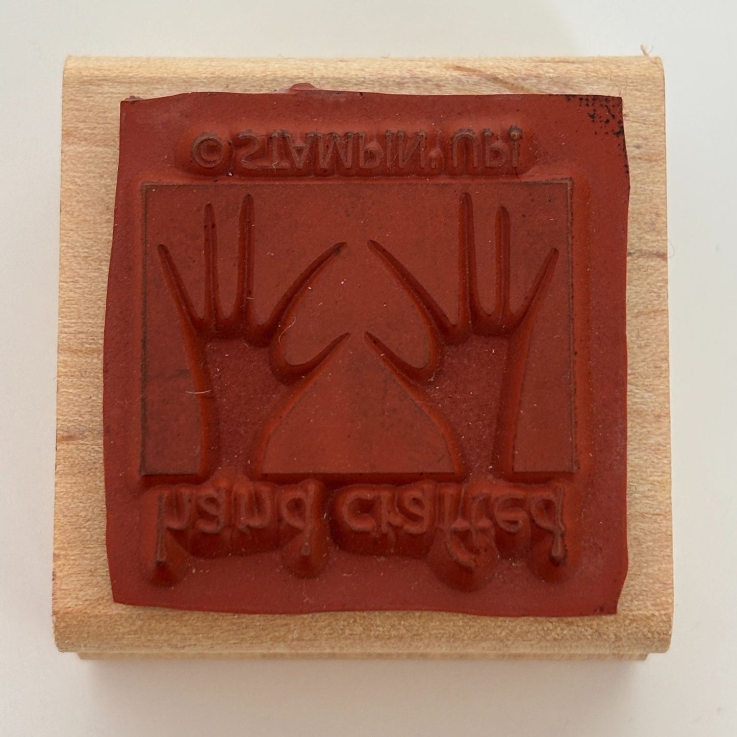 Stampin Up Wood Rubber Stamp Angel Policy Stamp Hand Crafted Crafter Card Making