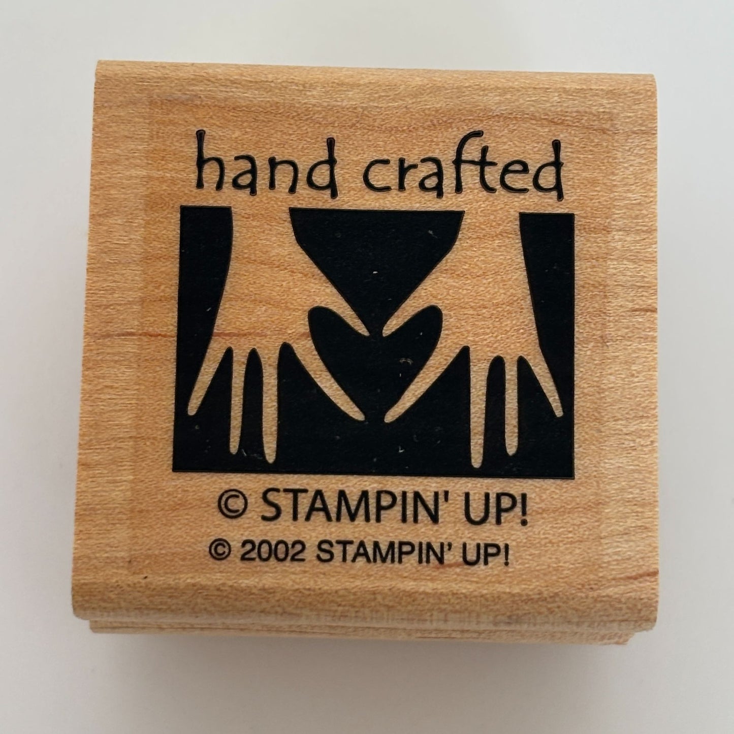Stampin Up Wood Rubber Stamp Angel Policy Stamp Hand Crafted Crafter Card Making