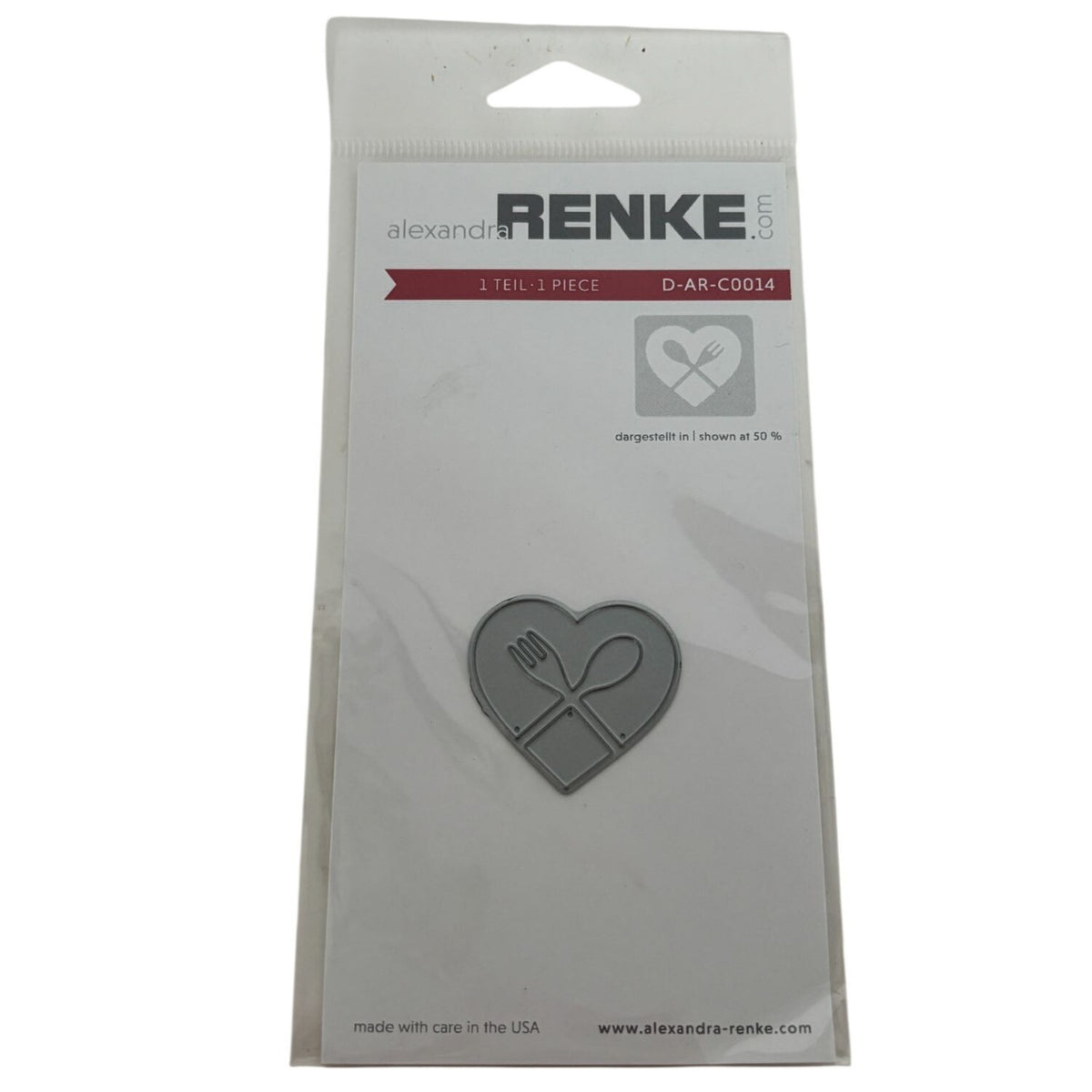 Alexandra Renke Steel Die Cutlery Heart Fork Spoon Recipe Cardmaking Small Craft Scrapbooking Menu