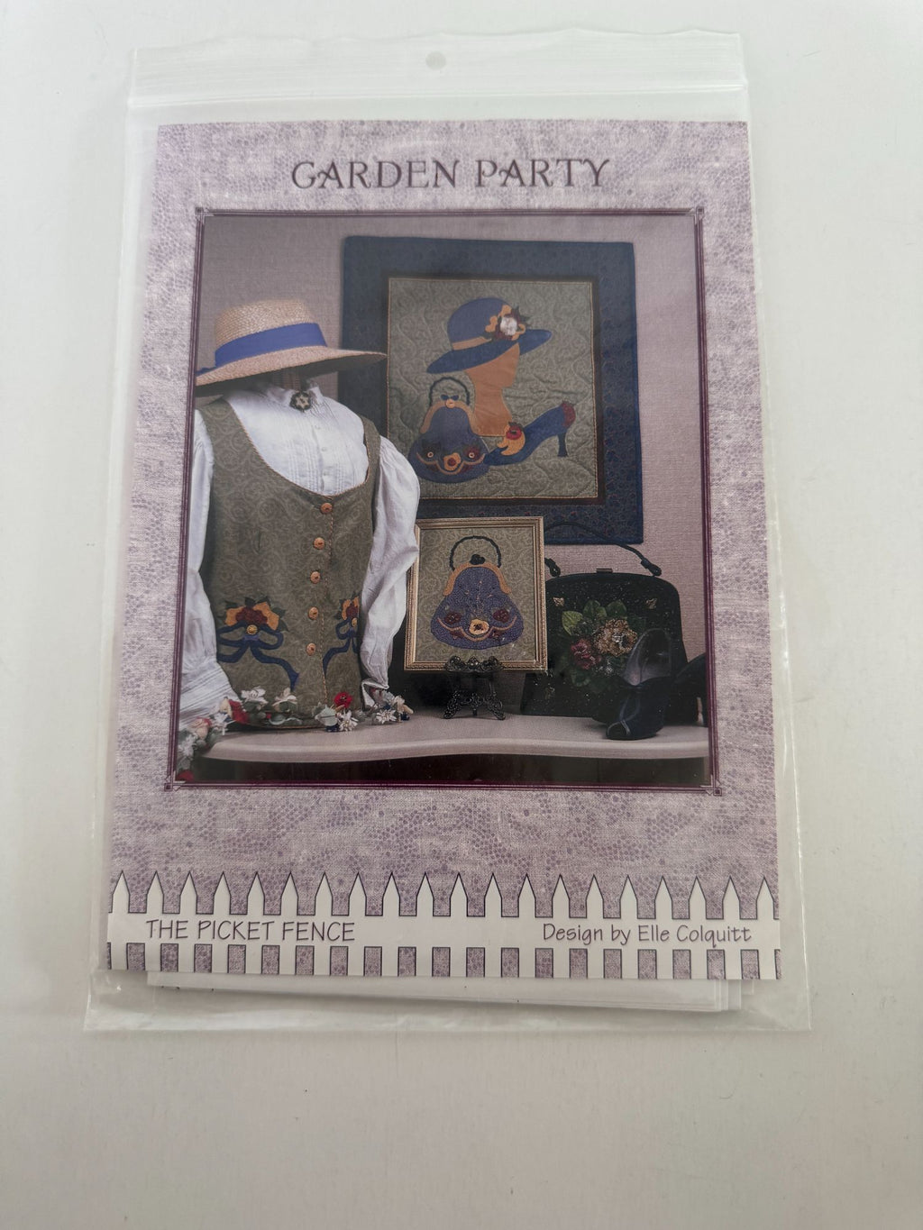 The Picket Fence Quilt and Embroidery Pattern Garden Party Wall Hanging Fashion