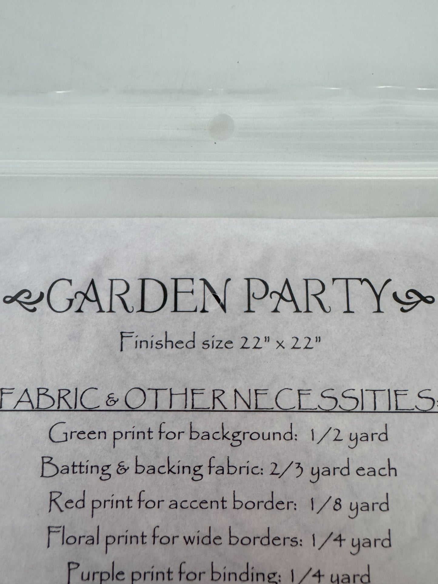 The Picket Fence Quilt and Embroidery Pattern Garden Party Wall Hanging Fashion