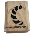 Stampin Up Wooden Rubber Stamp Tiger Tail Jungle Animal Stripes Nature Card