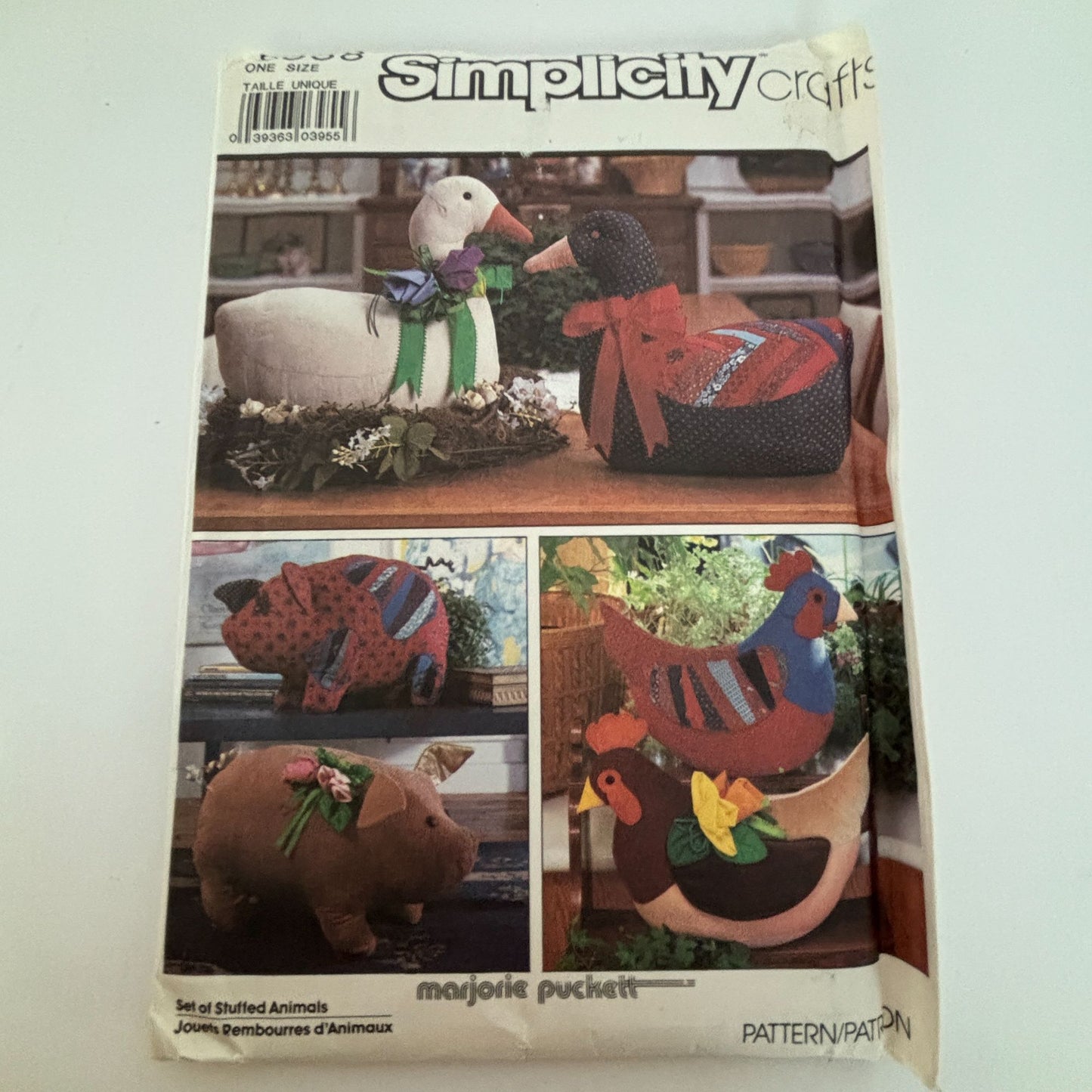 Simplicity Crafts Sewing Pattern 8538: Stuffed Animals