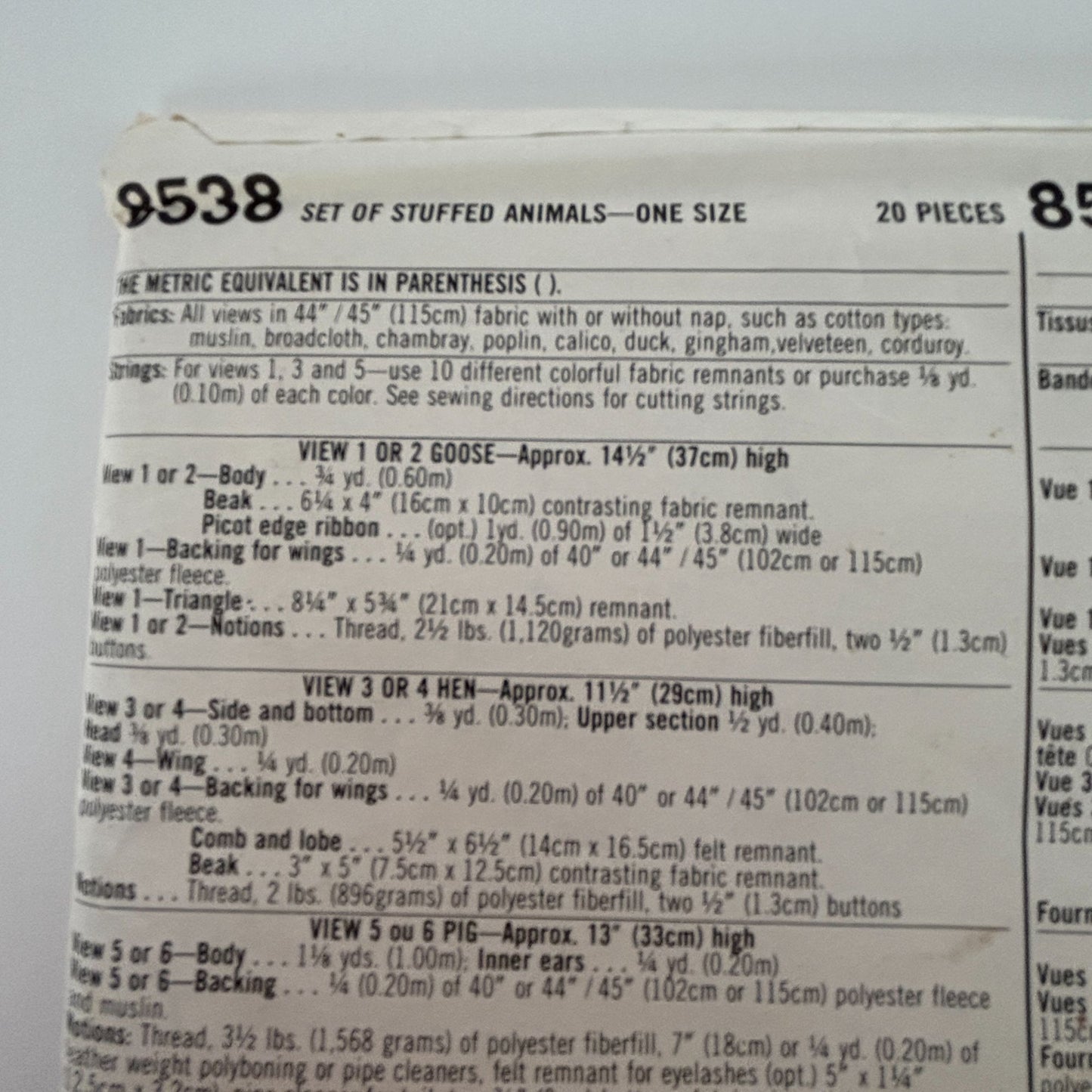 Simplicity Crafts Sewing Pattern 8538: Stuffed Animals