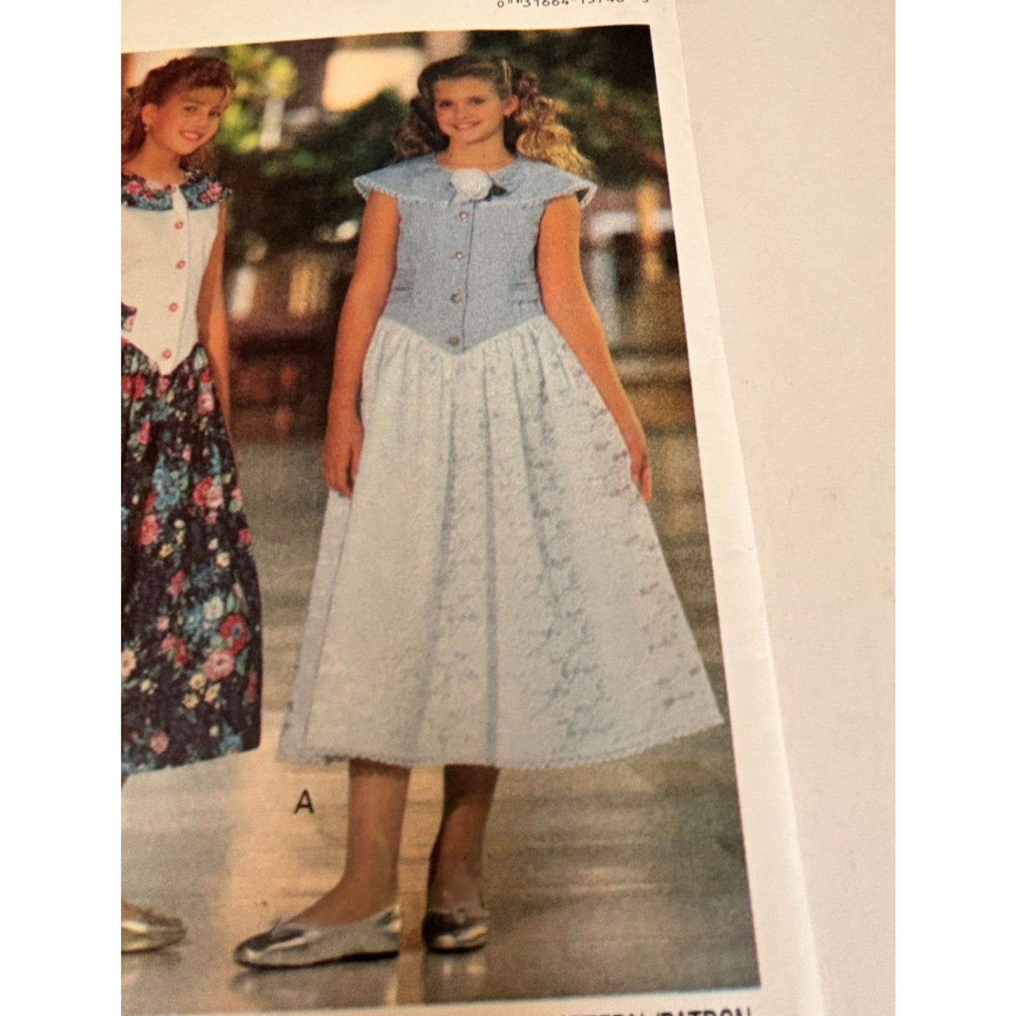 Butterick Sewing Pattern 6666 Girls Dress 90s Spring Summer Party Easy 12 14 Uncut
