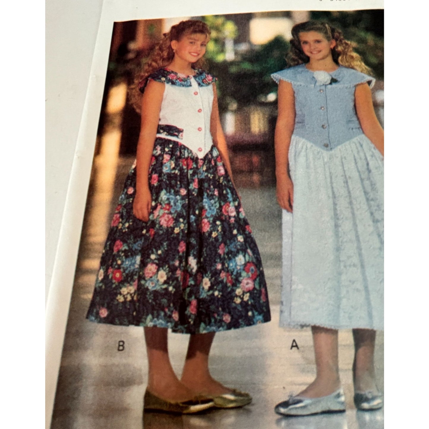 Butterick Sewing Pattern 6666 Girls Dress 90s Spring Summer Party Easy 12 14 Uncut