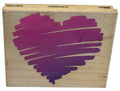 Rubber Stampede Rubber Stamp Sketch of my Heart Scribble Posh Impressions Craft