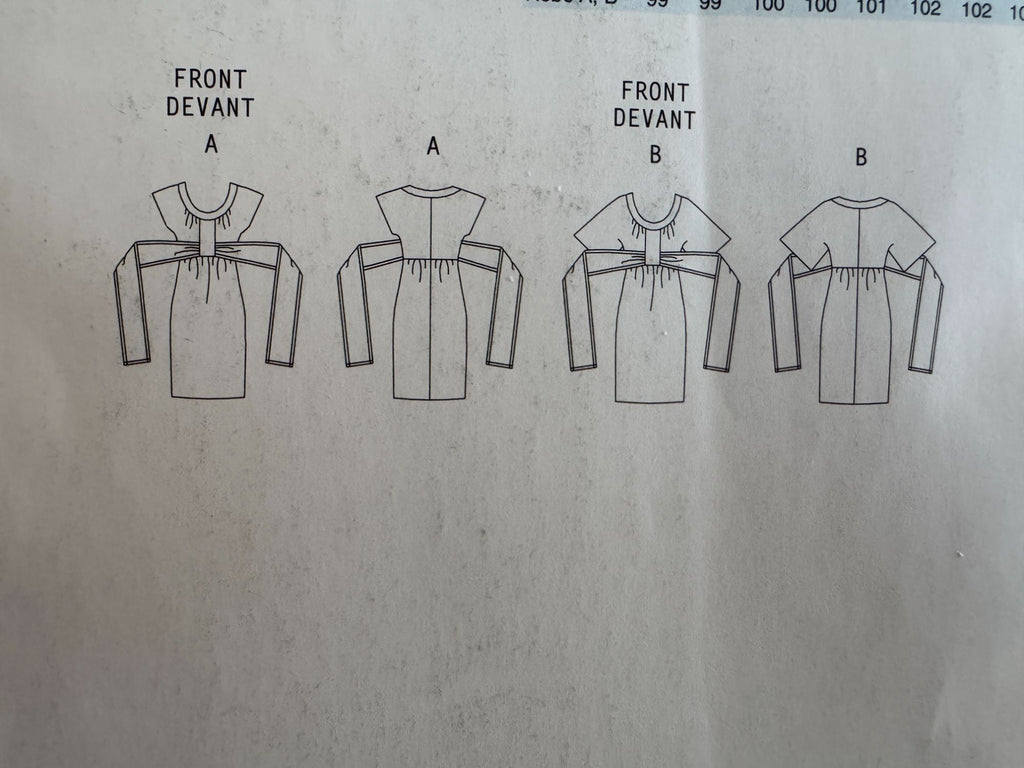 Butterick Sewing Pattern B5476 Knit Dress Empire Waist Modern Classic Easy 8-14