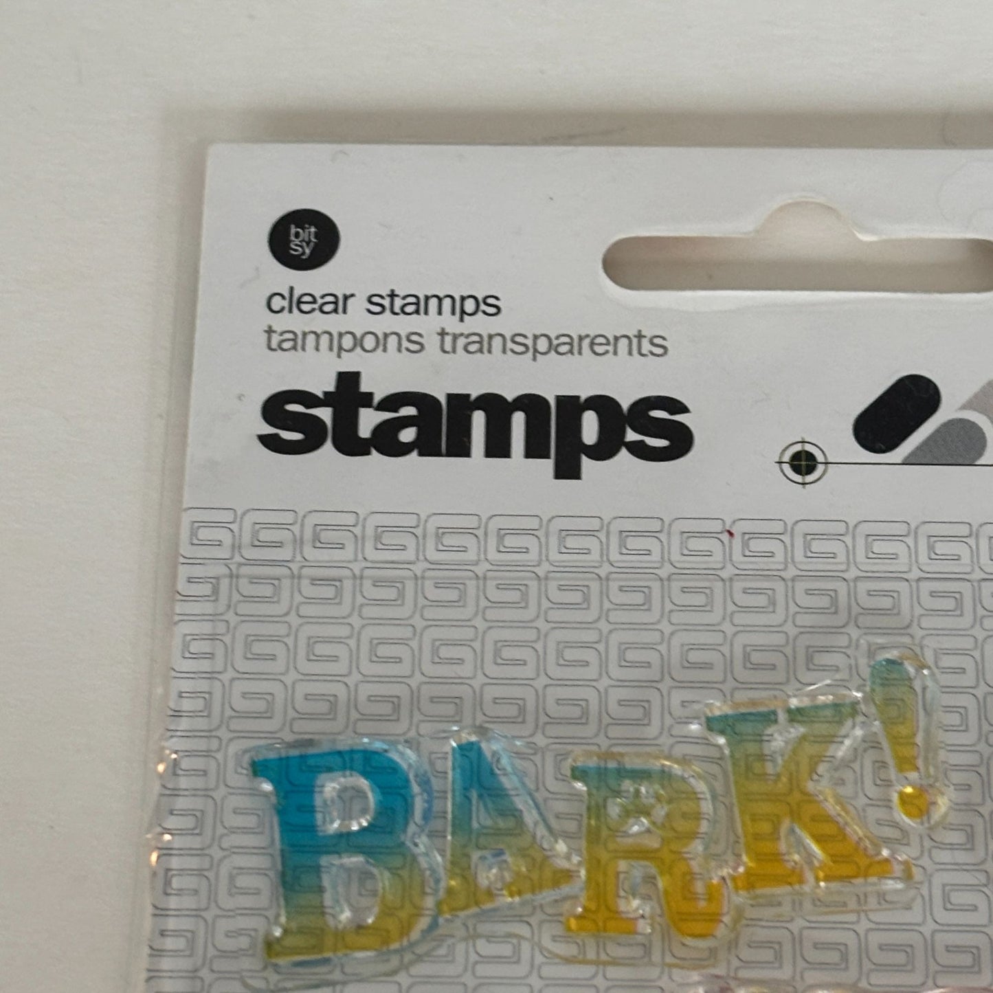 BasicGrey Bitsy Clear Stamps Set Animal Sound Bark Meow Chirp Squeak Pet Dog Cat Bird Snake