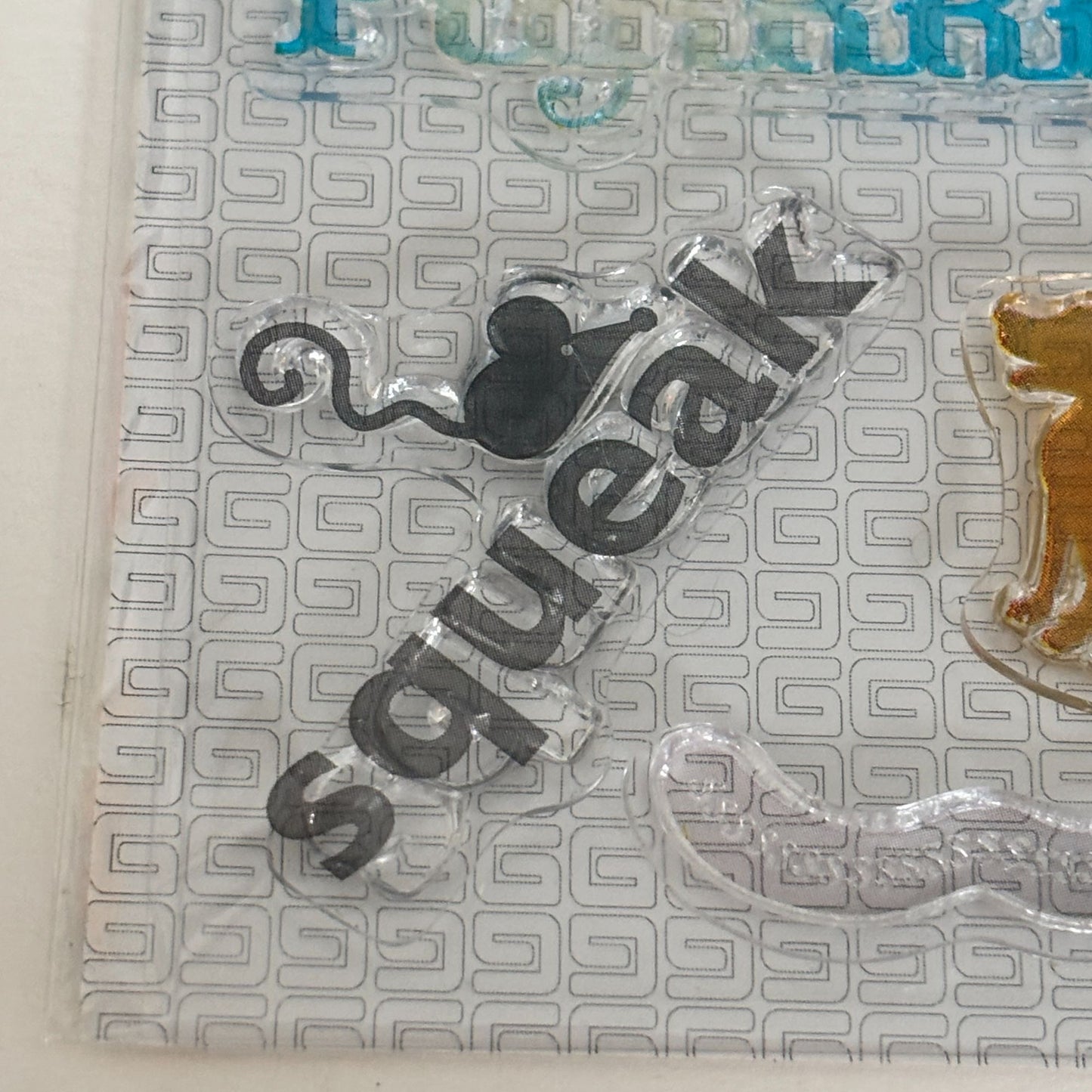 BasicGrey Bitsy Clear Stamps Set Animal Sound Bark Meow Chirp Squeak Pet Dog Cat Bird Snake