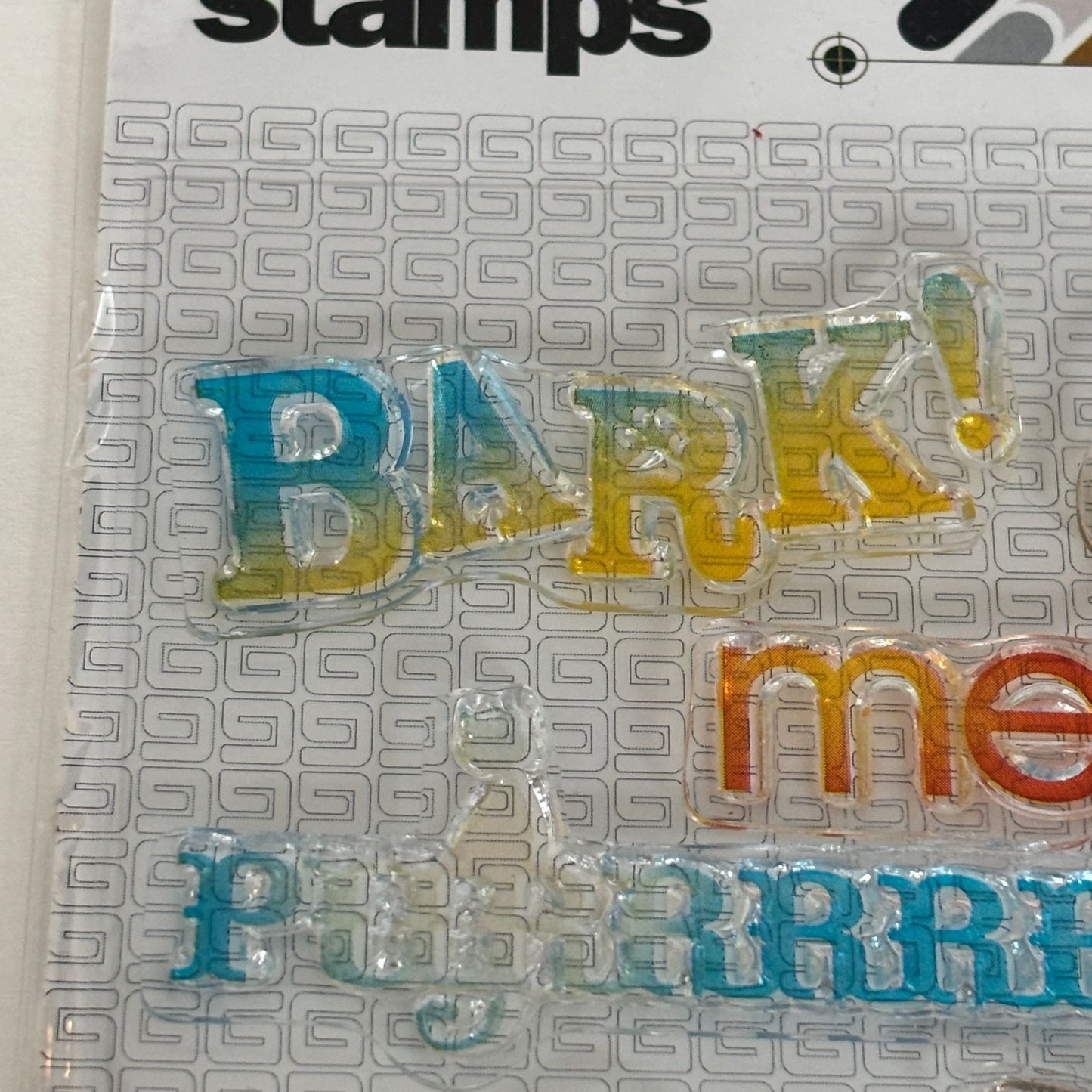 BasicGrey Bitsy Clear Stamps Set Animal Sound Bark Meow Chirp Squeak Pet Dog Cat Bird Snake
