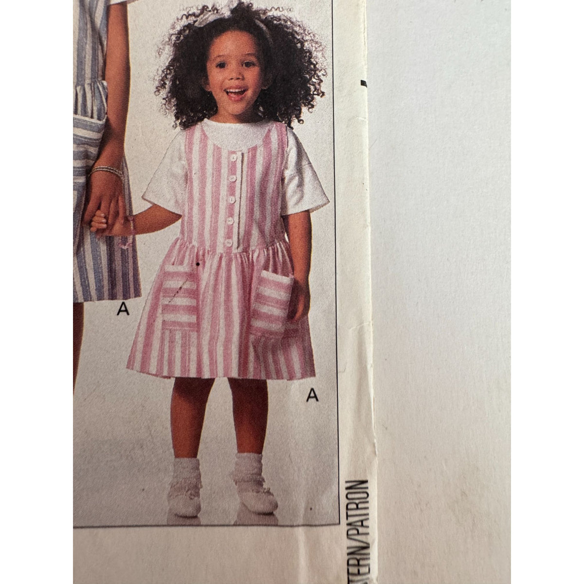 Vintage 80s Girls Jumper Dress Sewing Pattern Butterick 6480 Summer Casual 4-6 Uncut