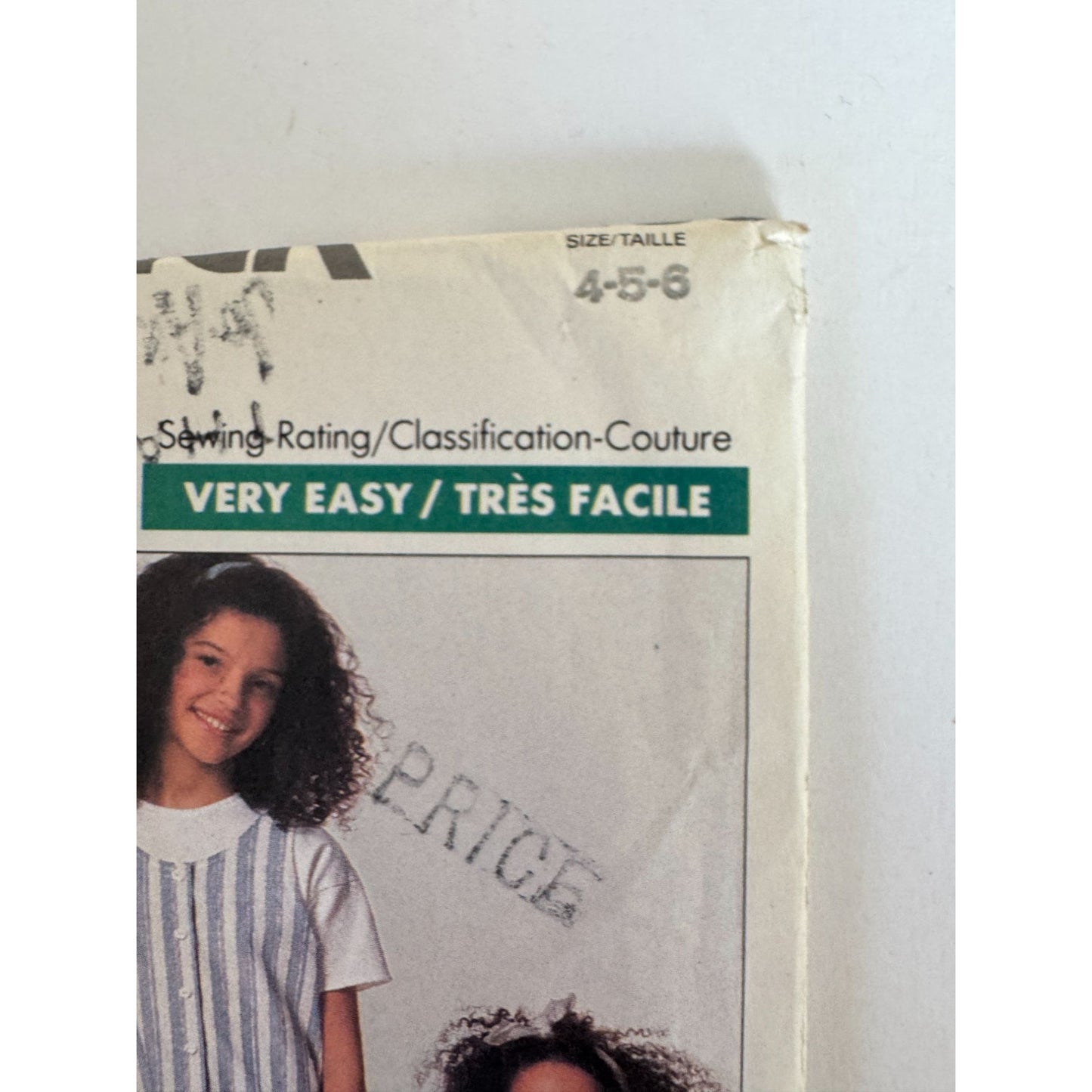 Vintage 80s Girls Jumper Dress Sewing Pattern Butterick 6480 Summer Casual 4-6 Uncut