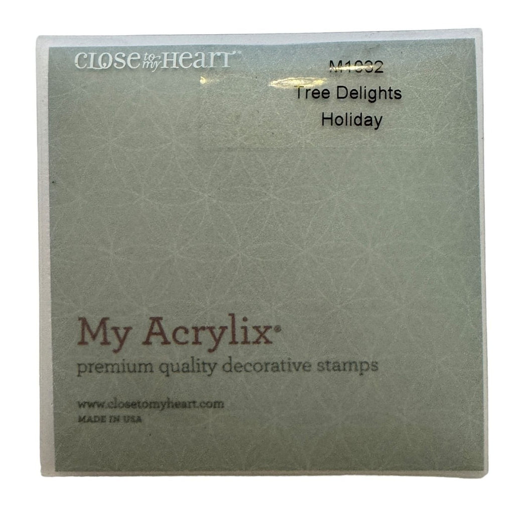 Close To My Heart My Acrylix Tree Delights Holiday Stamp Set Acrylic Christmas