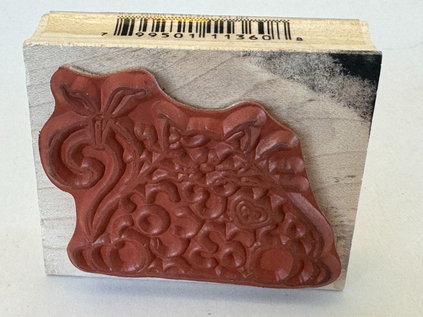 Embossing Arts Rubber Stamp Petals the Cat Hippie Flower Power Whimsical Animal
