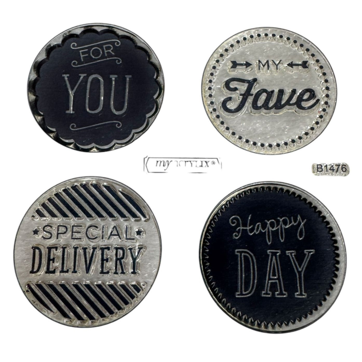 CTMH My Acrylix Acrylic Stamps Set B1476 My Fave Special Delivery For You Words