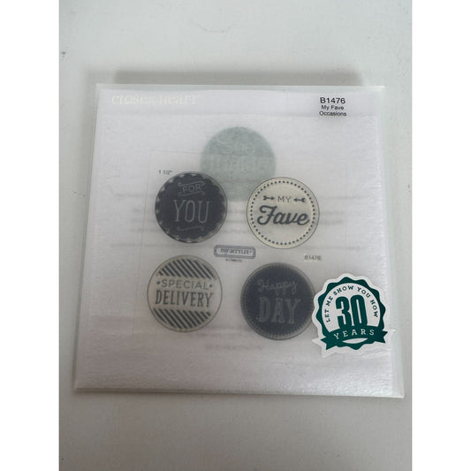 CTMH My Acrylix Acrylic Stamps Set B1476 My Fave Special Delivery For You Words