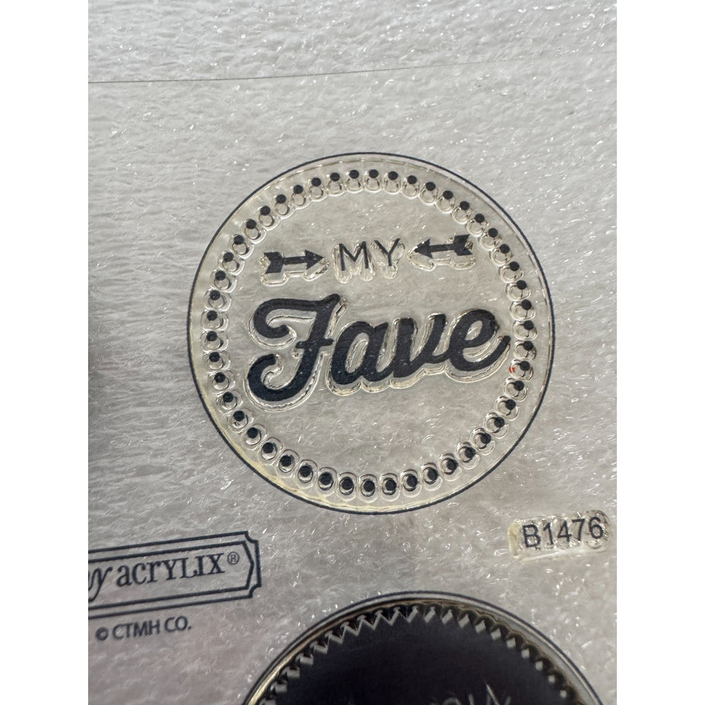CTMH My Acrylix Acrylic Stamps Set B1476 My Fave Special Delivery For You Words