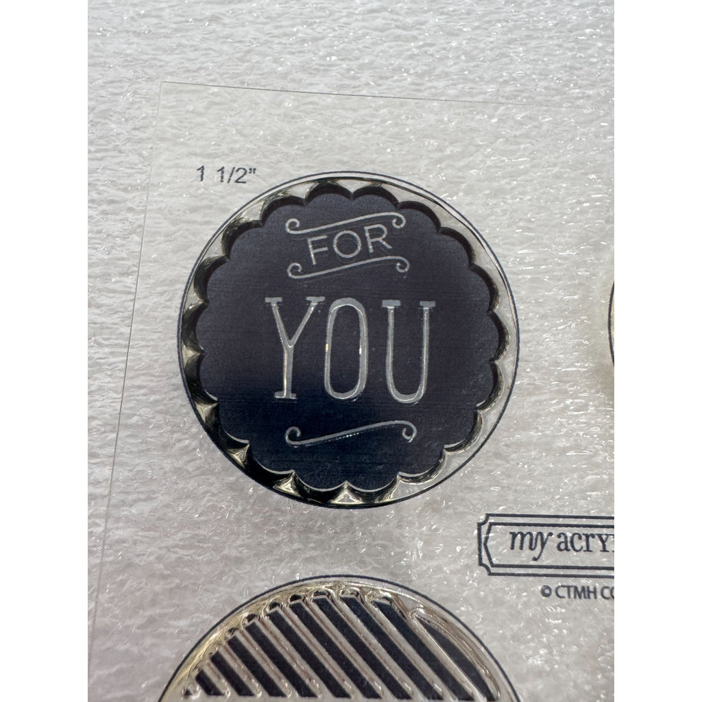 CTMH My Acrylix Acrylic Stamps Set B1476 My Fave Special Delivery For You Words